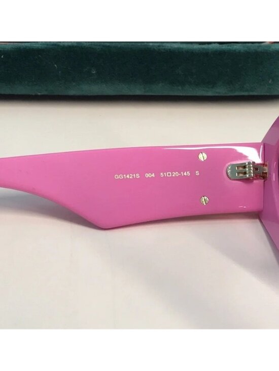 New Authentic ✨ Authentic Gucci GG1421S 004 Sunglasses – Pink Geometric Cat-Eye